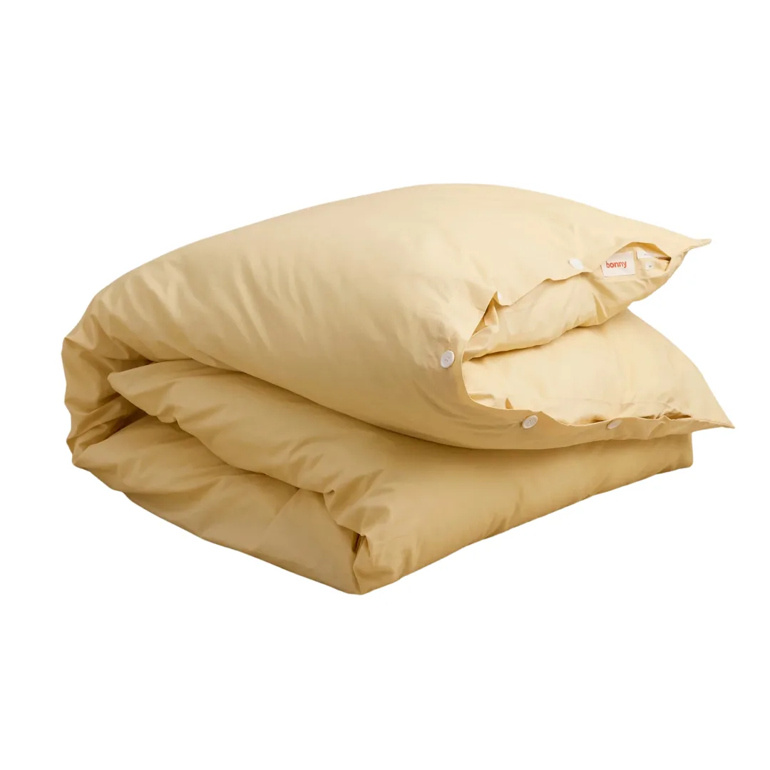 Quilt cover in butter yellow from Bonny