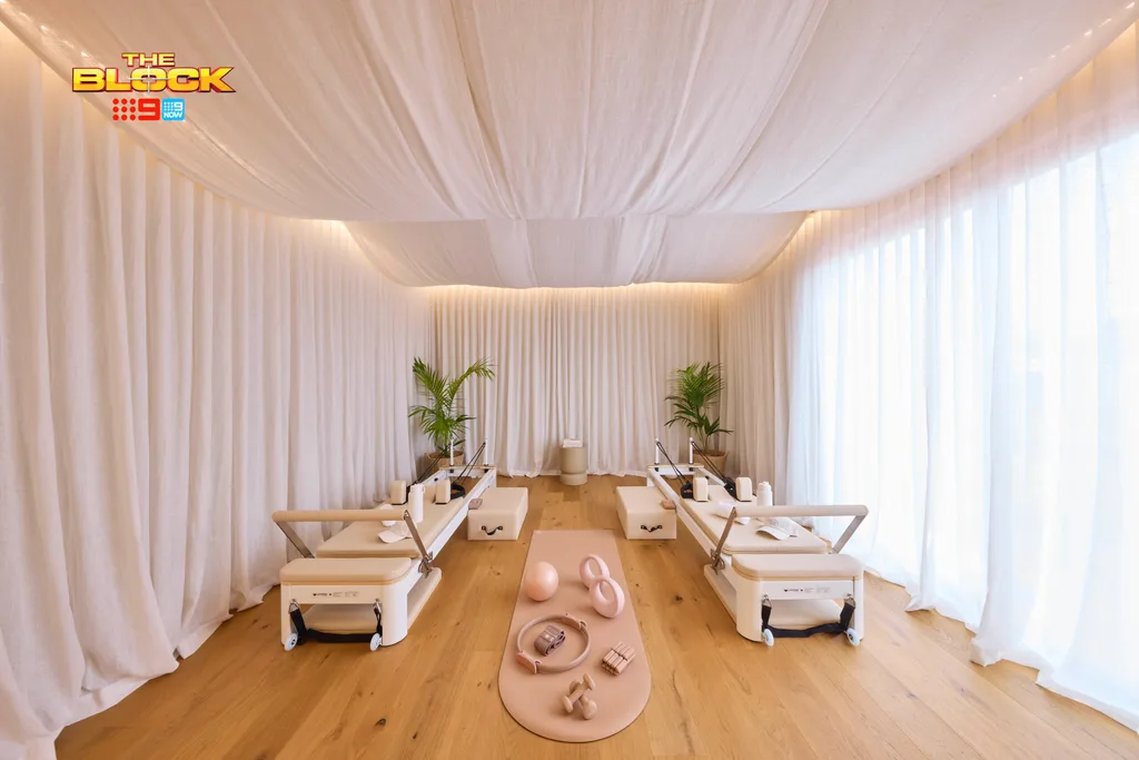 Britt and Taz's rumpus room is a pilates studio.