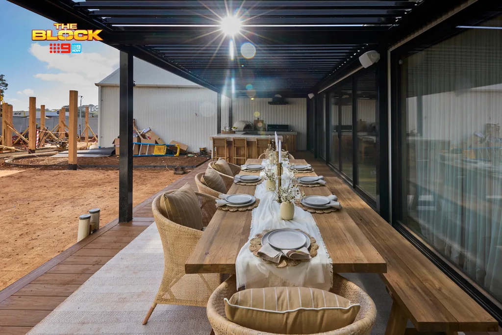 Britt and Taz's outdoor terrace.