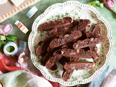 Chocolate and ginger biscotti