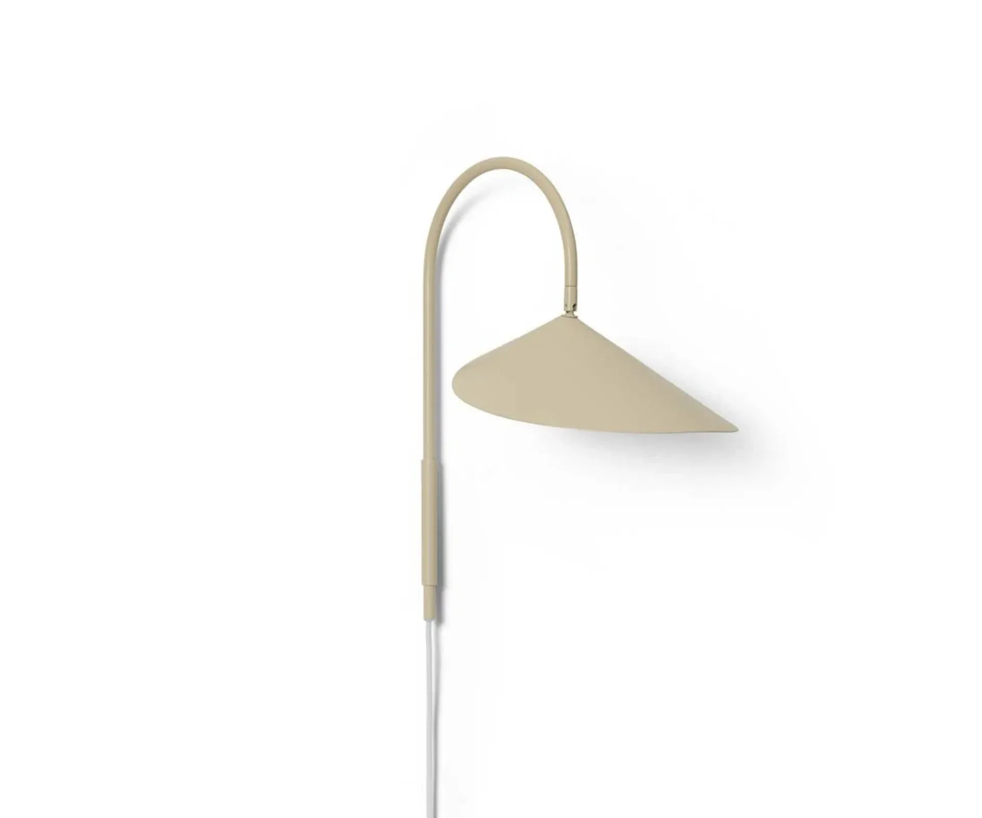 Product image of the FERM LIVING Arum Swivel Wall Lamp in Cashmere, ranked our best statement plug-in wall light