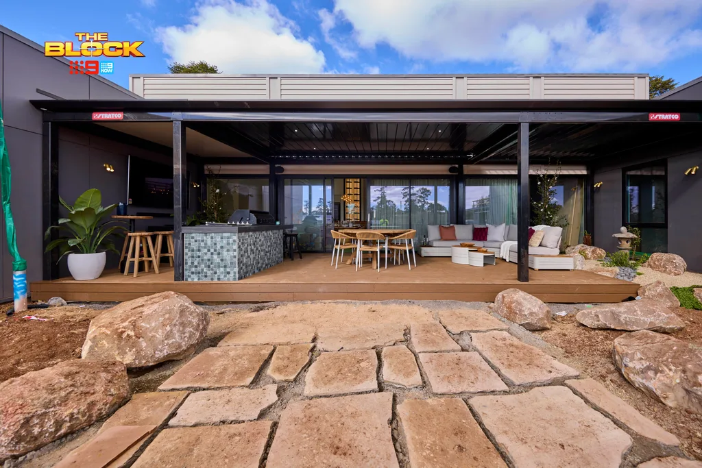 Han and Can's alfresco terrace on the Block.