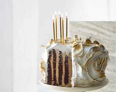 Italian meringue celebration cake