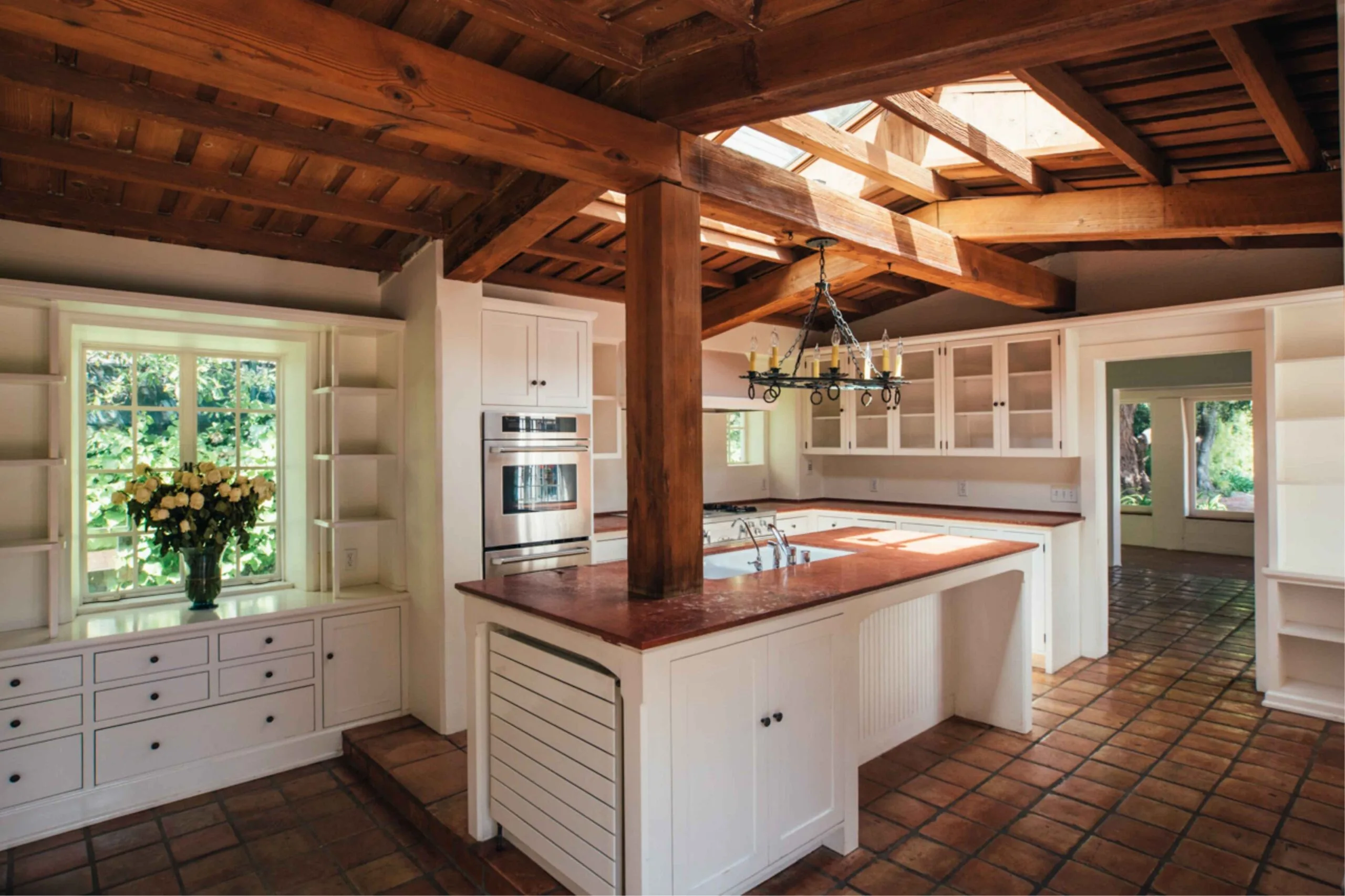 Spanish-style kitchen in Marilyn Monroe's Brentwood, California, home.