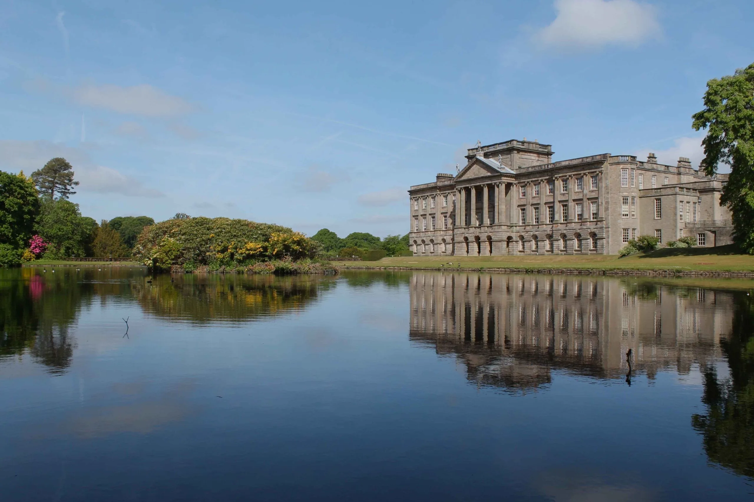 Lyme, the English mansion and lake that was used as Pemberley in the filming of the Colin Firth adaptation of Pride and Prejudice.