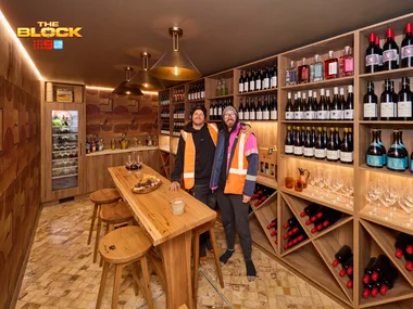 Robby and Mat The Block 2025 alfresco terrace and shed