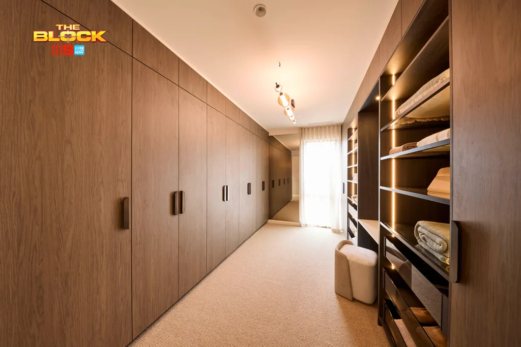 Robby and Mat's walk in robe on the Block.