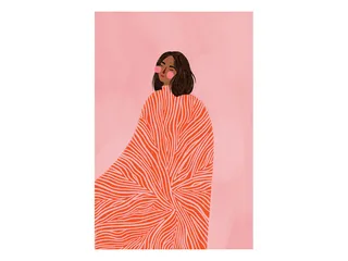 The Woman with the Swirls Canvas Wall Art, Temple & Webster