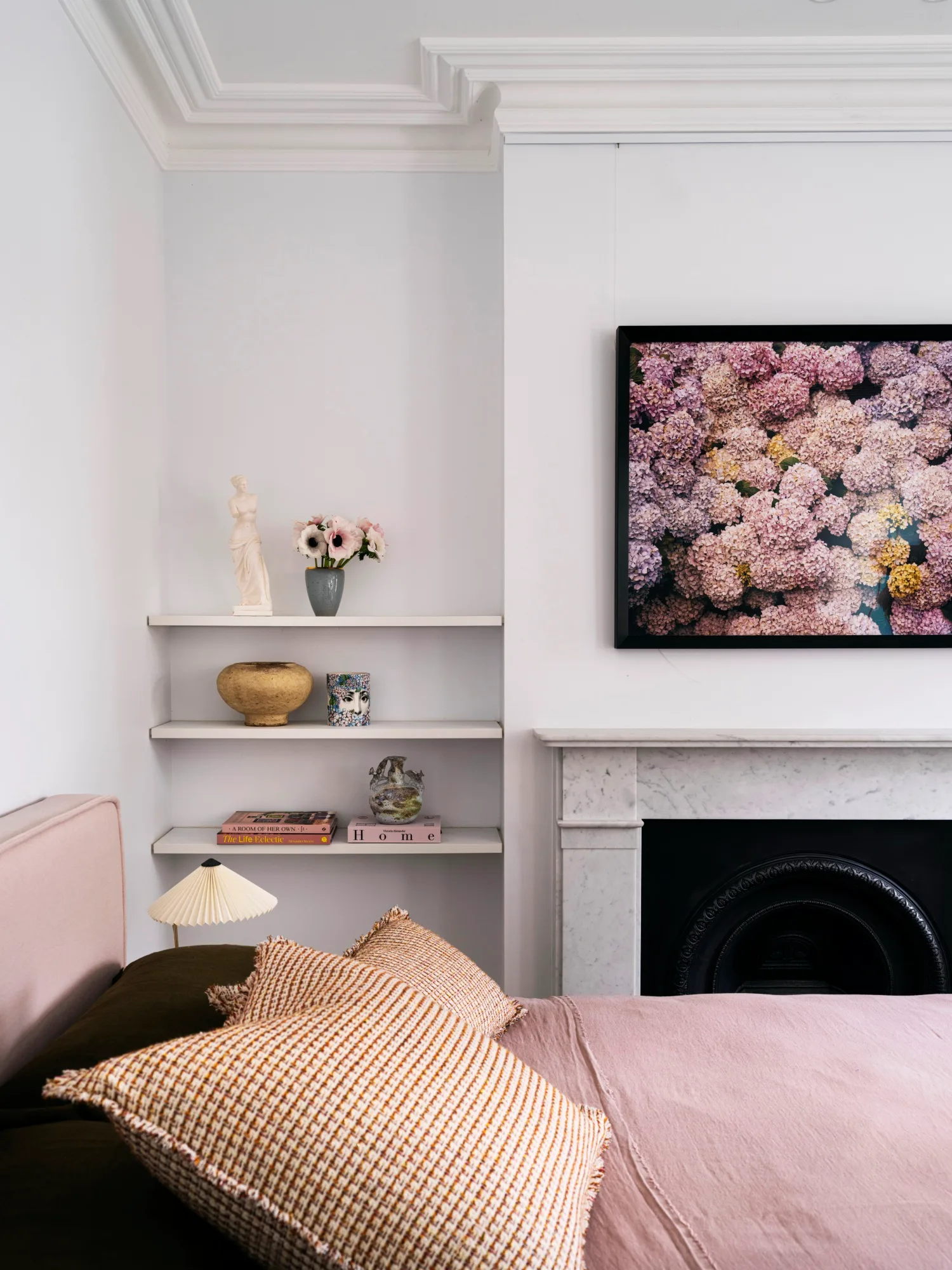 Alyce Tran Sydney home bedroom pink bedspread