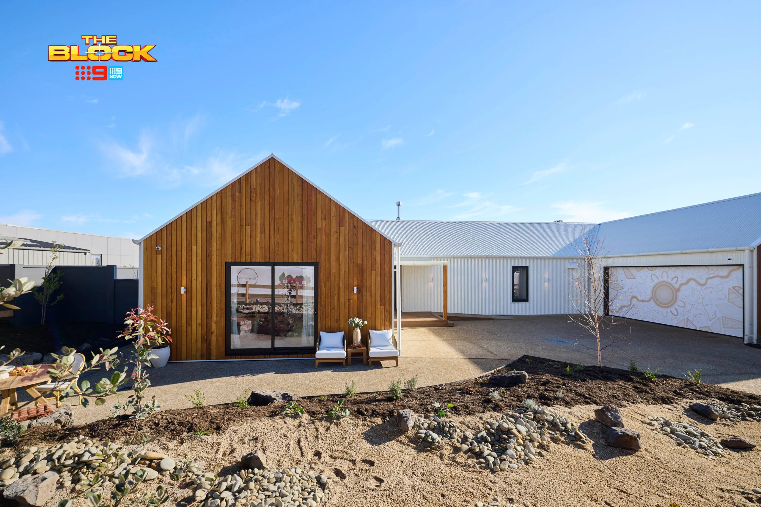 Britt and Taz's front yard on the block.