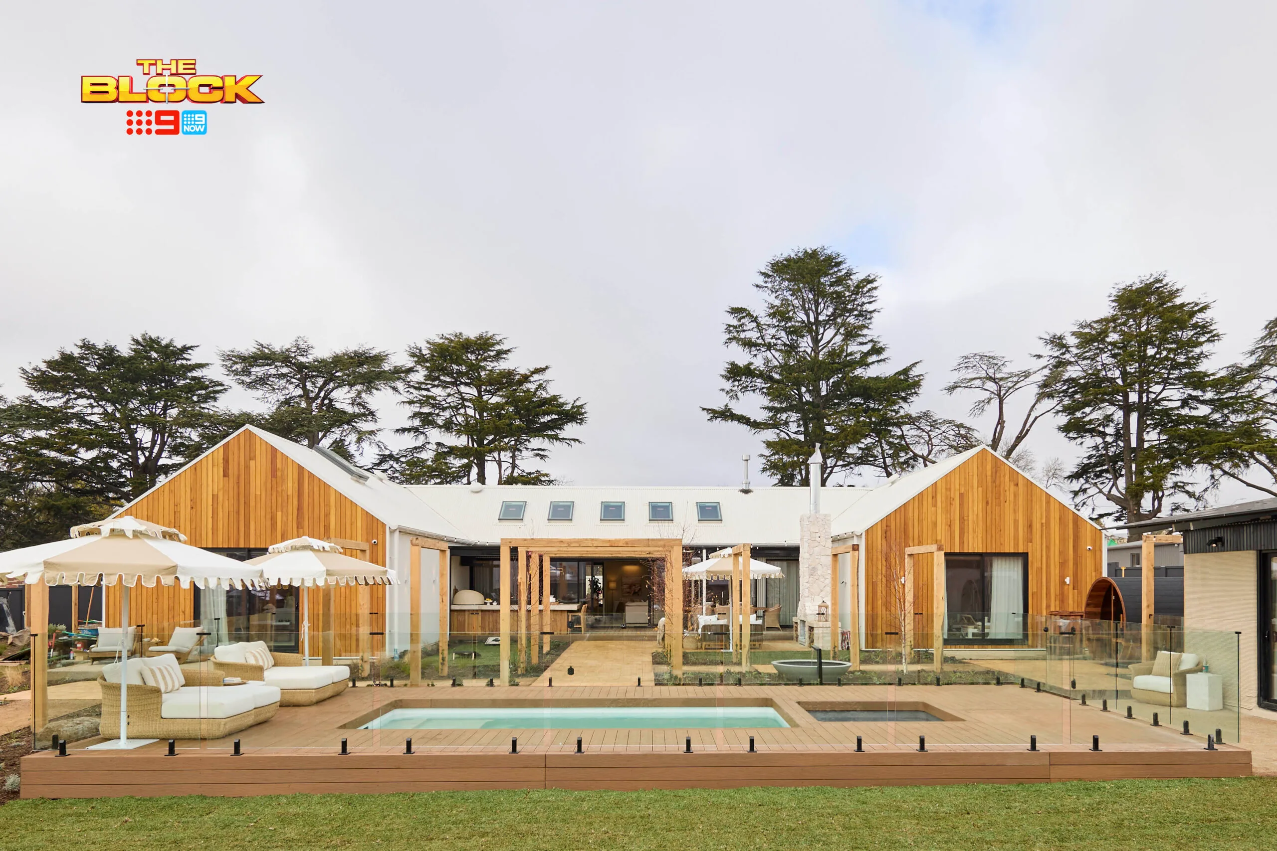 Britt and Taz's backyard on The Block.