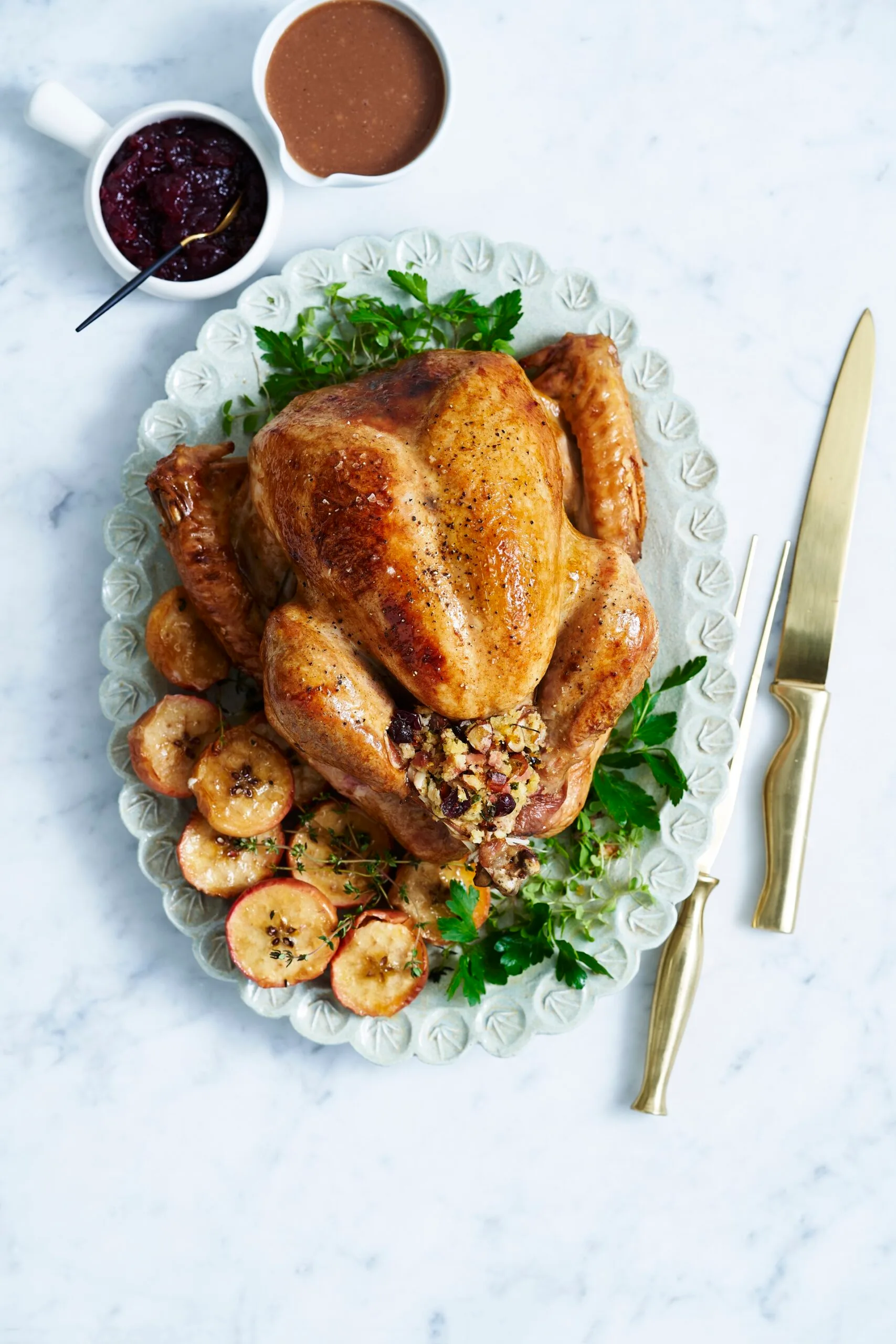 Easy slow-roasted turkey with stuffing