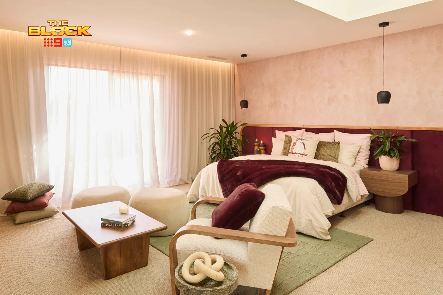 Emma and Ben The Block 2025 main bedroom