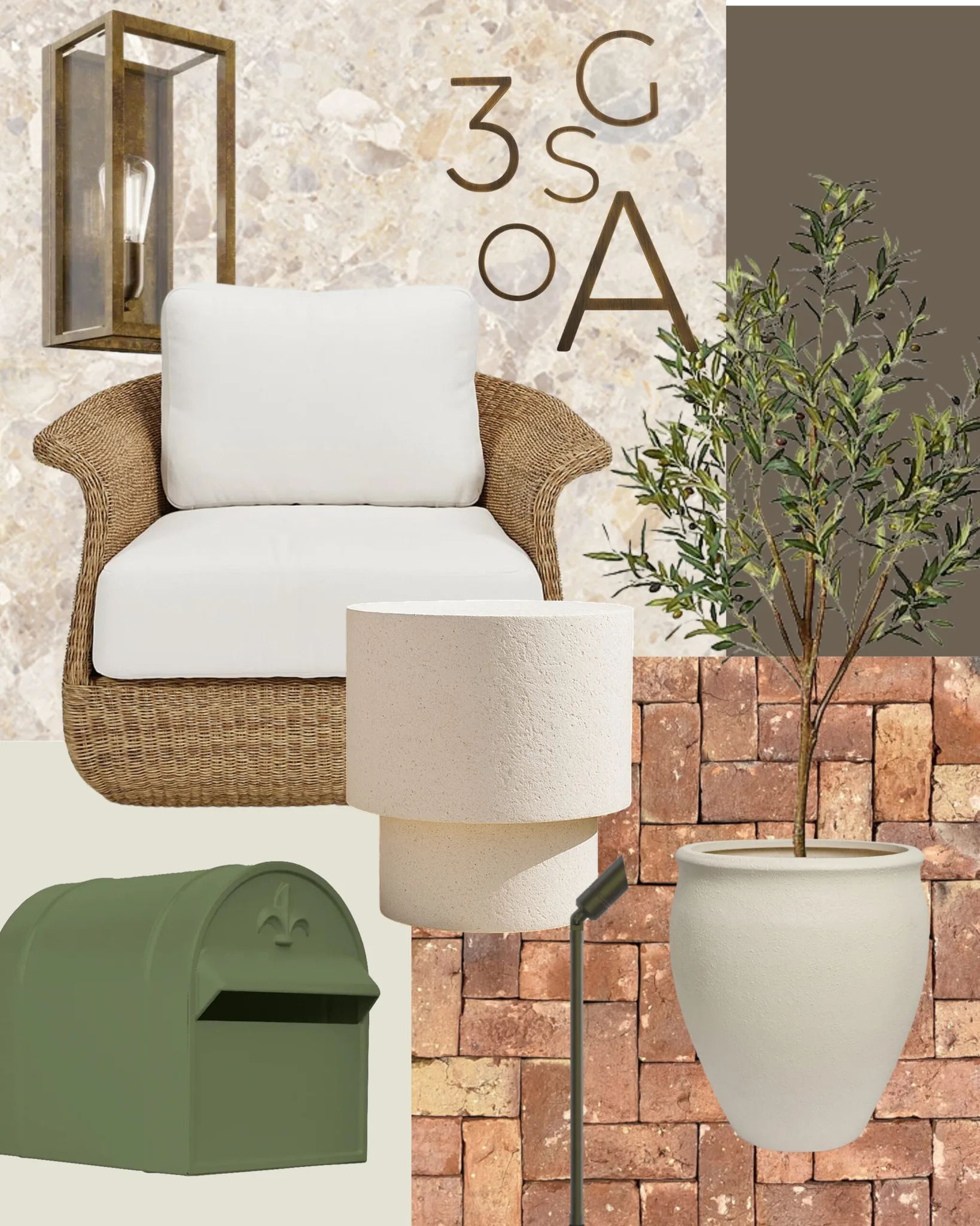 Home Beautiful House 6 The Block front yard mood board