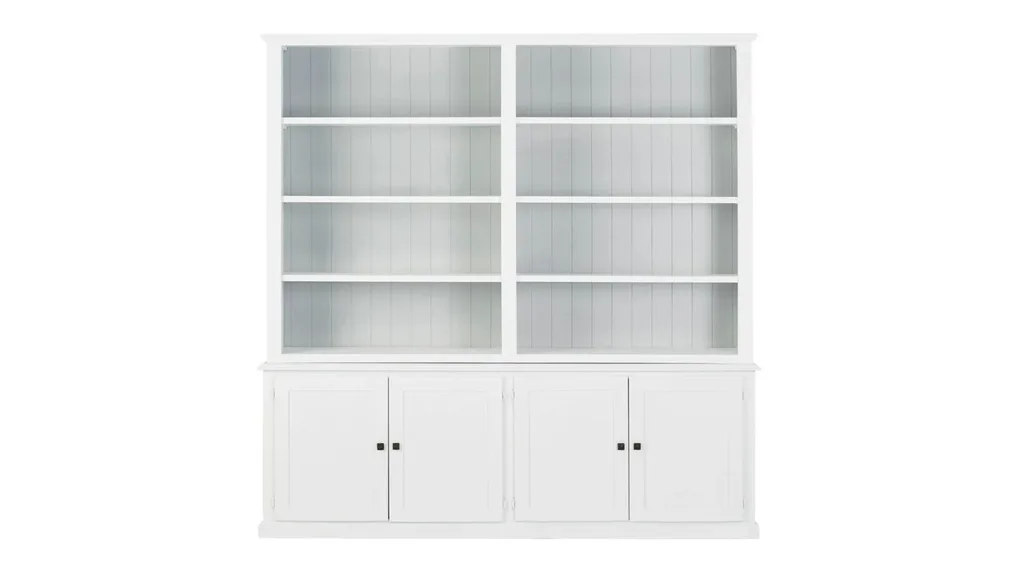 White bookshelf