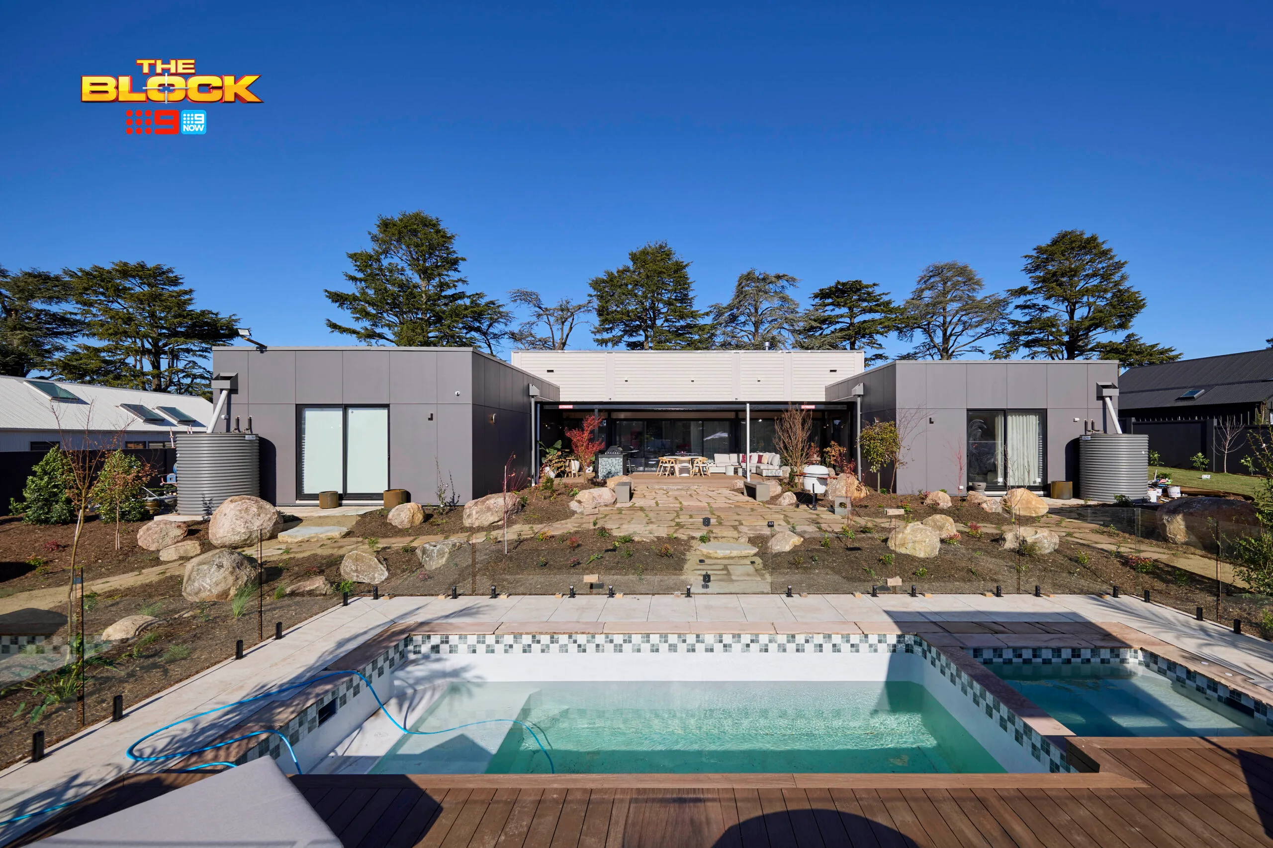 Han and Can's backyard on the Block reveal.