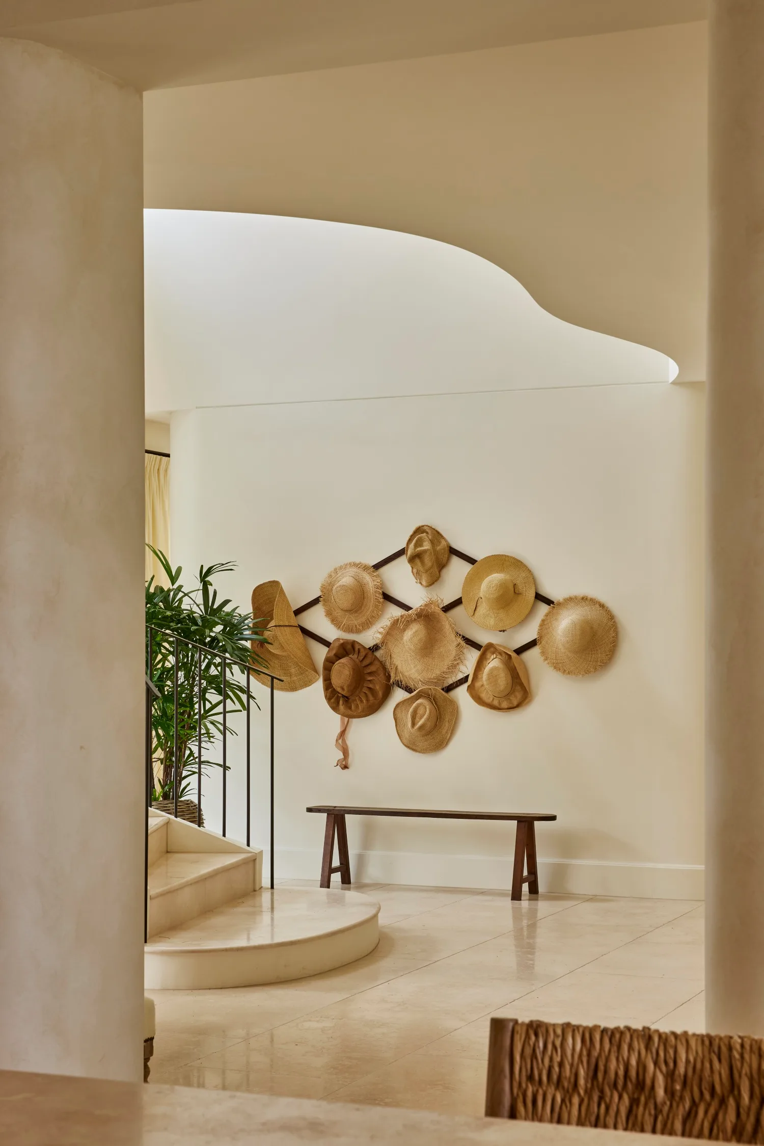 kate waterhouse luke ricketson house hats entrance neutral decorating