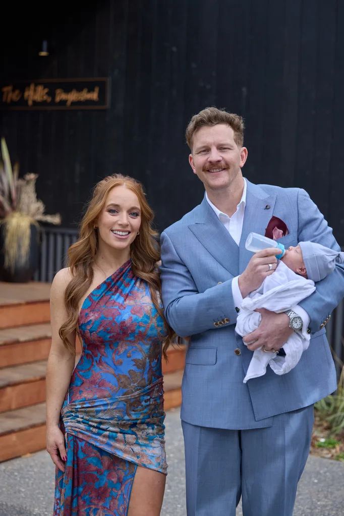 Emma and Ben The Block 2025 auction with baby