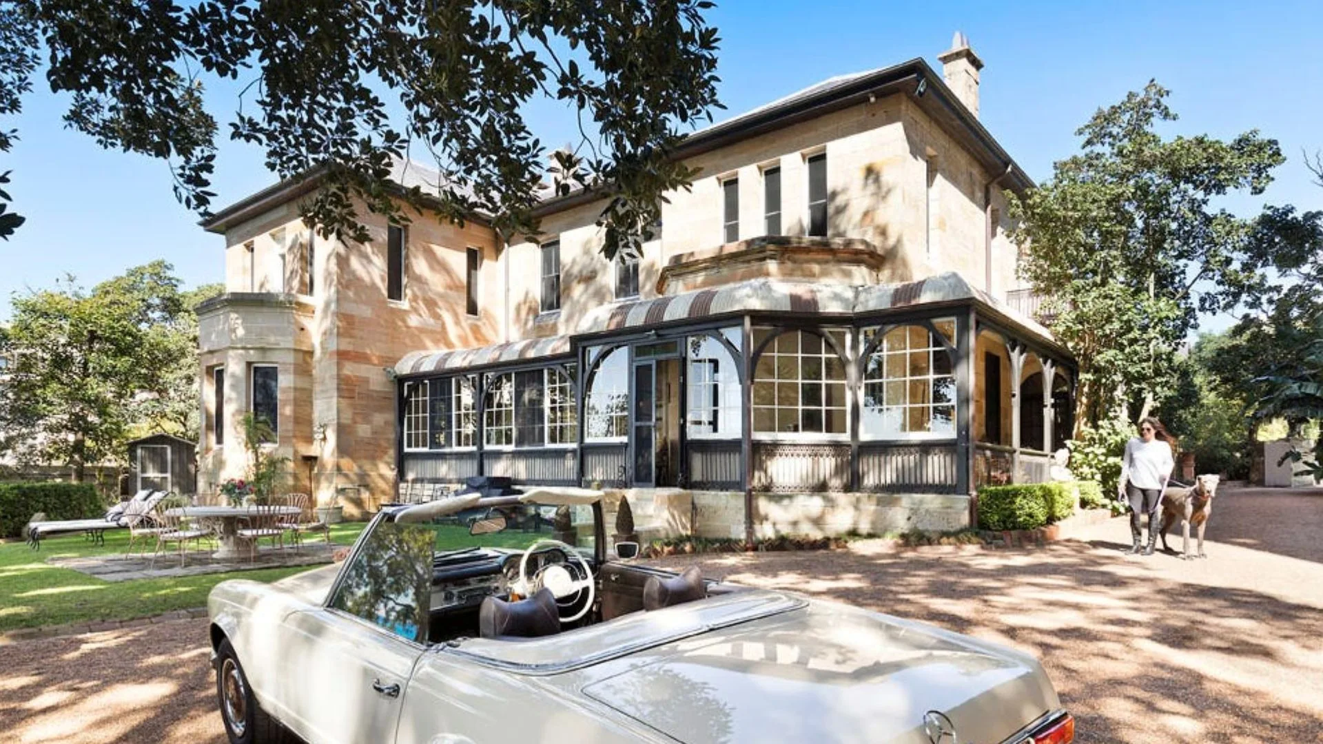 the golden bachelor mansion exterior