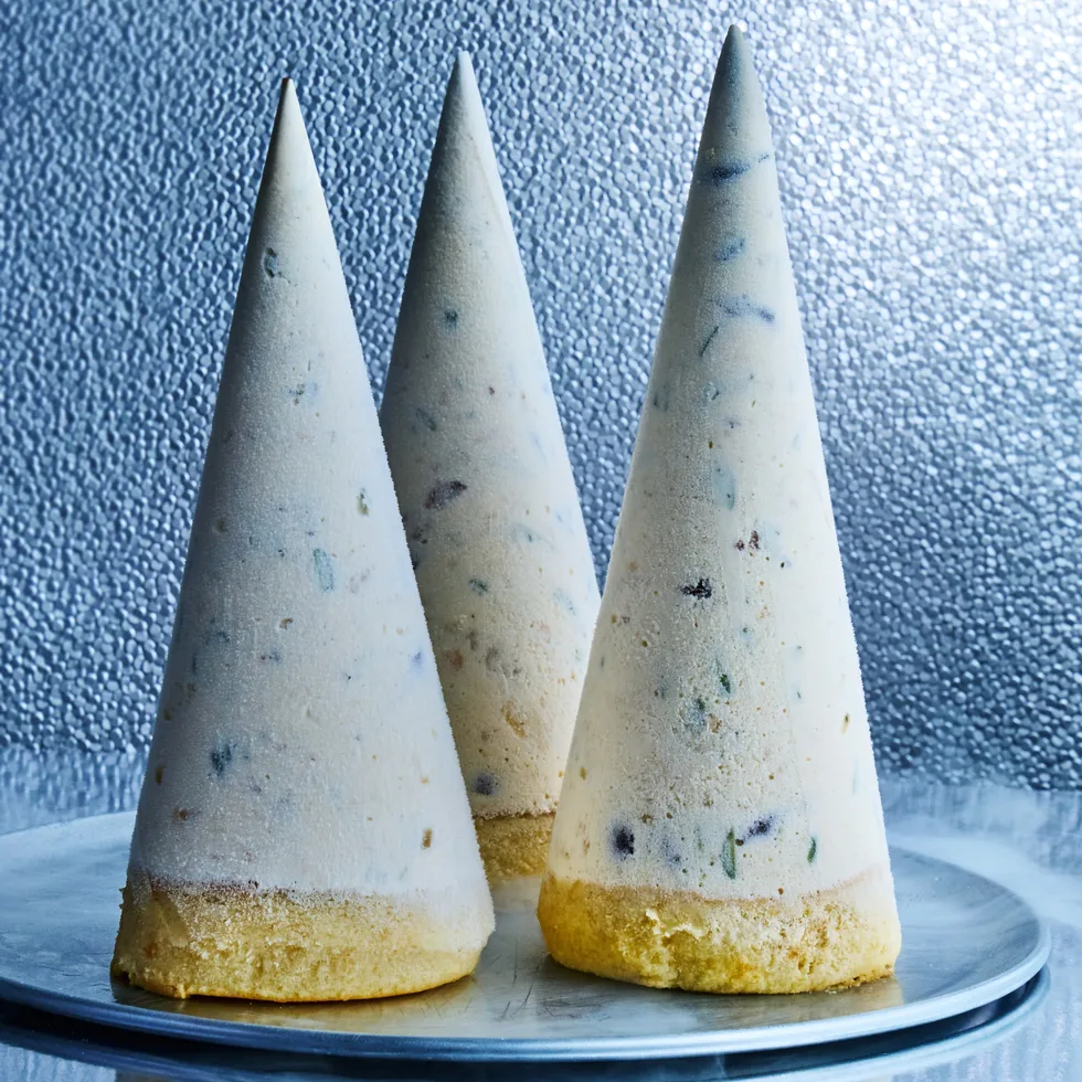 Cassata ice-cream Christmas tree cones
