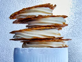 Eggnog brandy snap ice-cream cookies