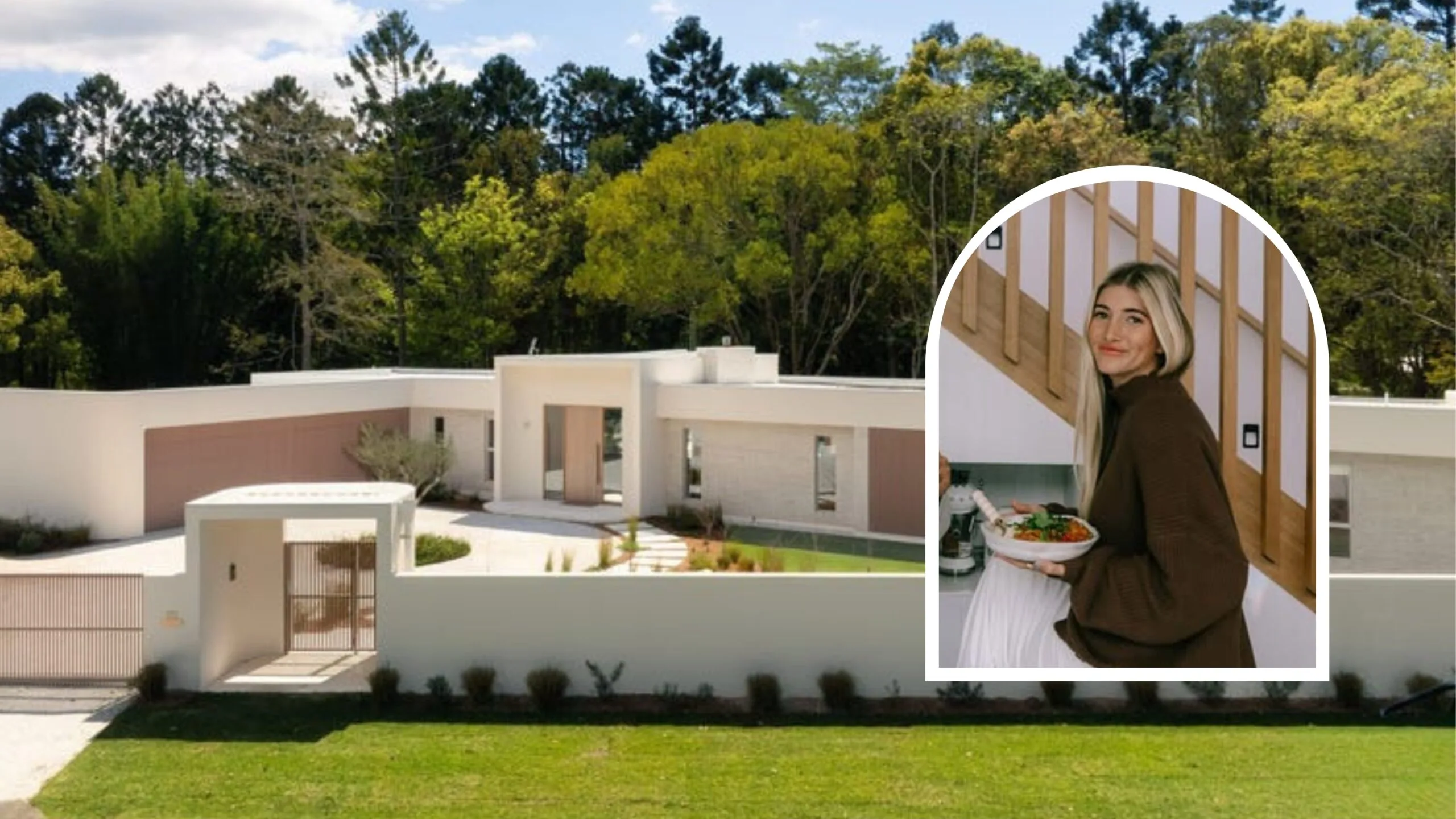 Ellie Watson's home facade and her inset