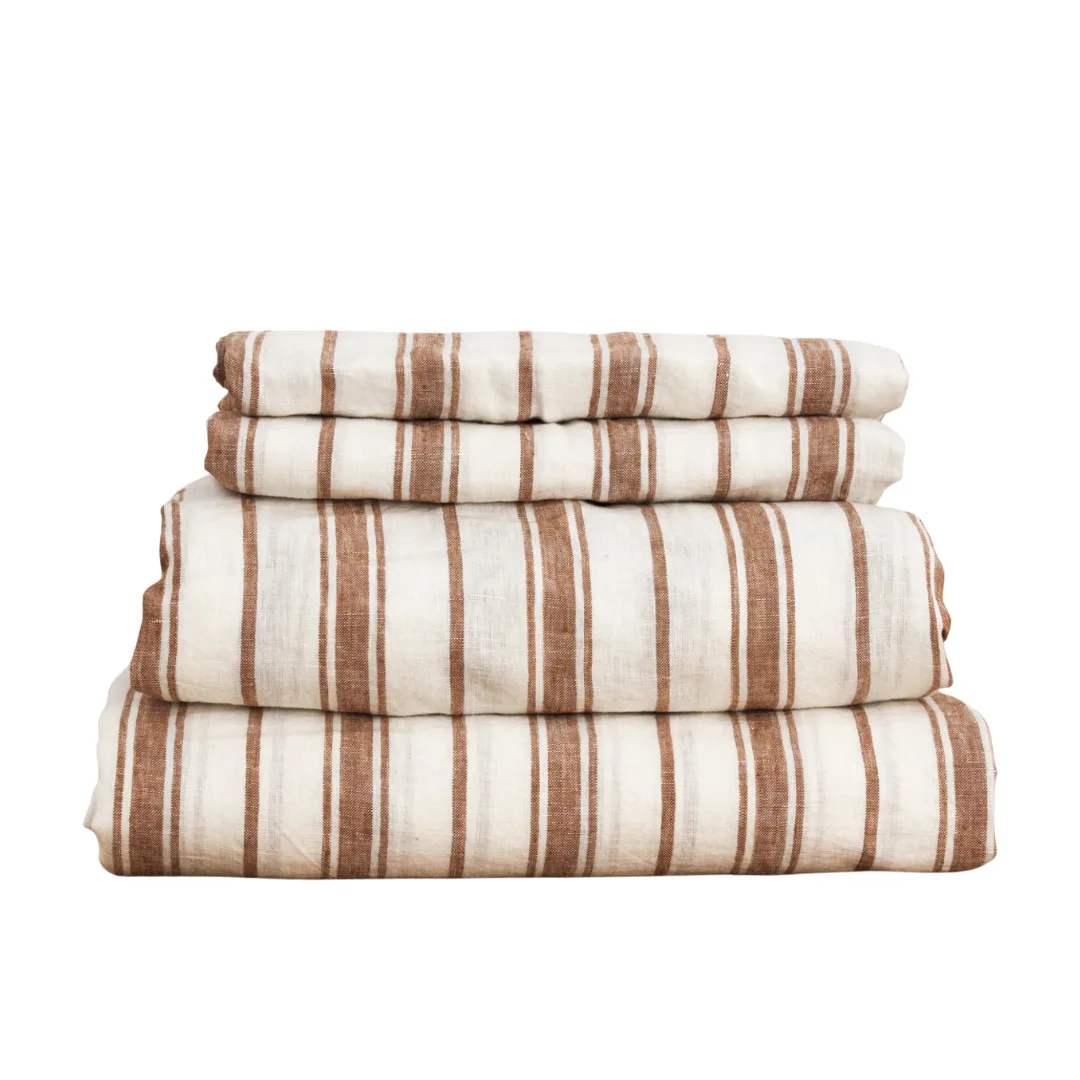 Product Image of French Flax Linen Sheet Set, Queen as part of the best black friday bedding sales 2025 summer bedding collection