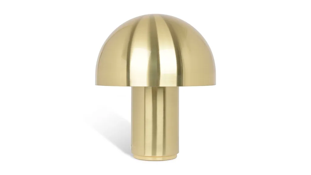 Gold mushroom lamp