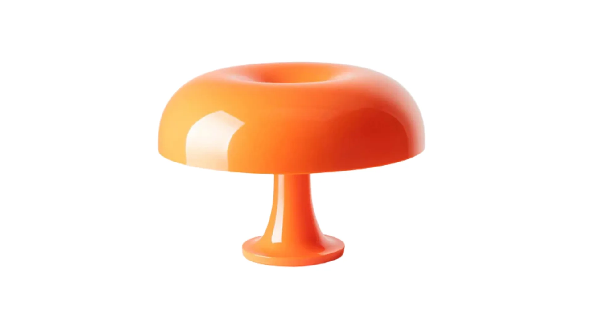 Orange Artemides mushroom table lamp