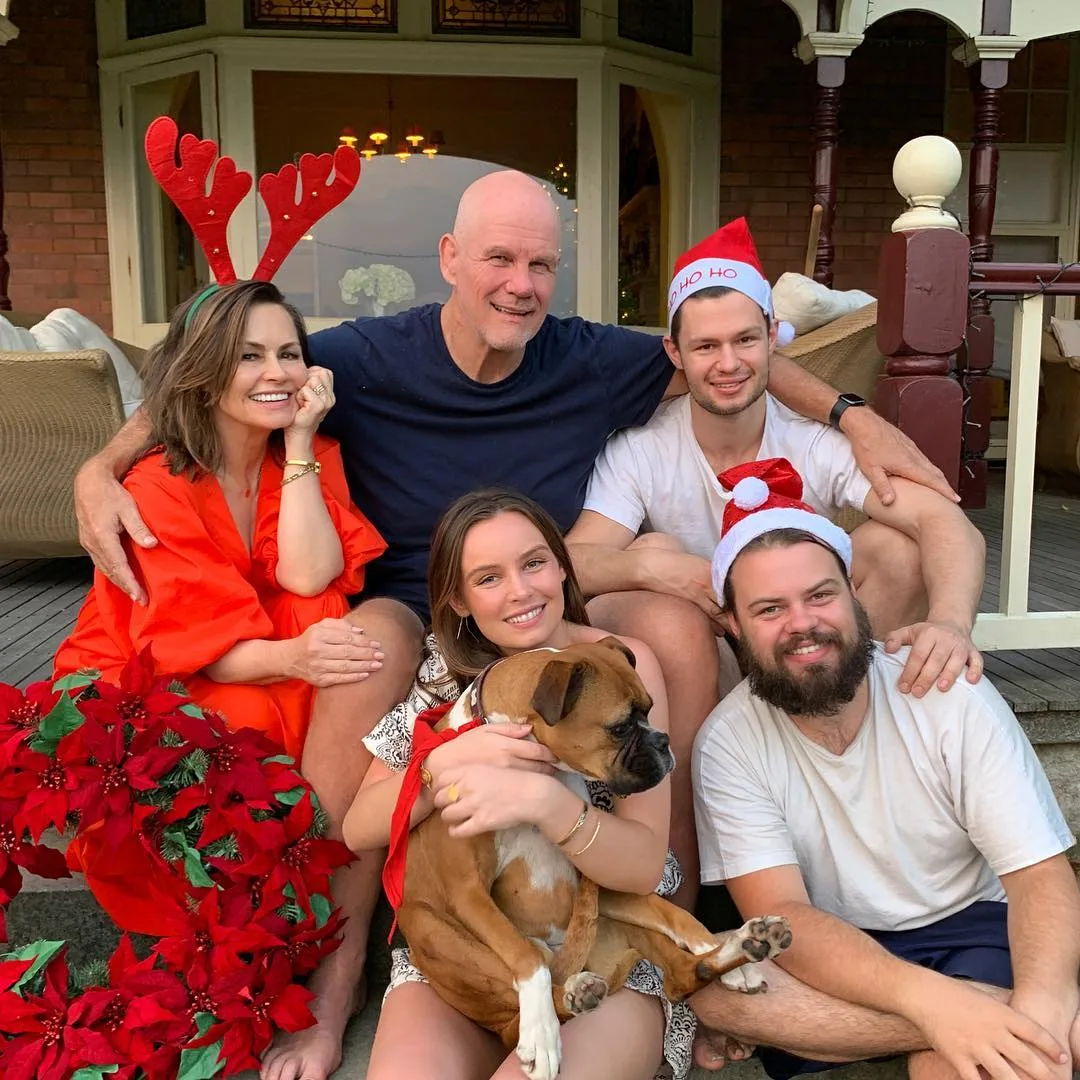 Lisa wilkinson's family at Christmas.