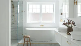 An ensuite is transformed into a peaceful parent’s retreat