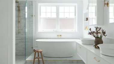 An ensuite is transformed into a peaceful parent’s retreat