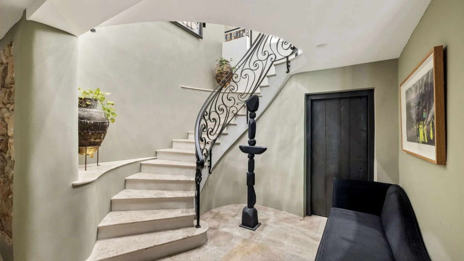 A staircase in Michael Clarke's Vaucluse home. 