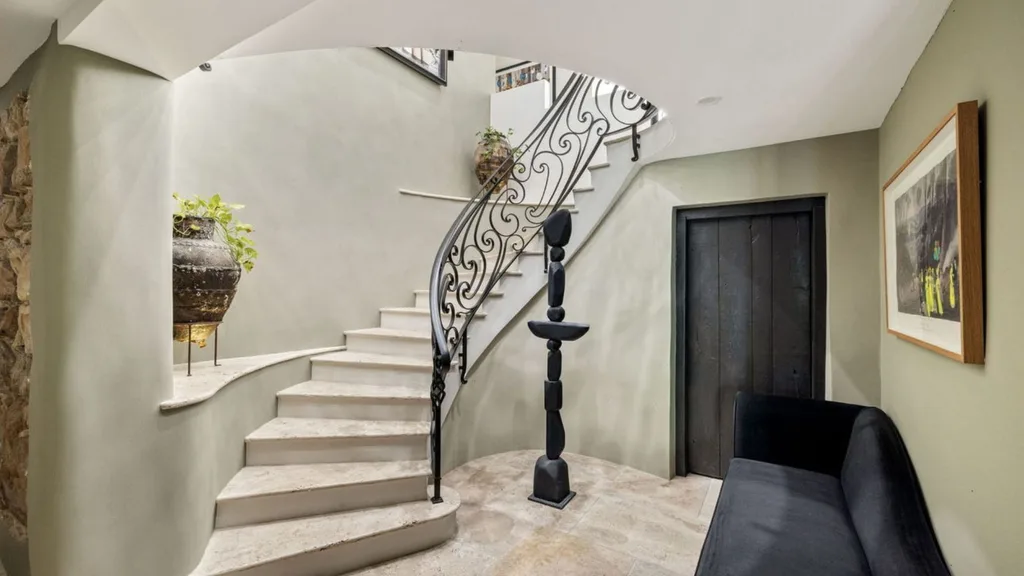 A staircase in Michael Clarke's Vaucluse home.
