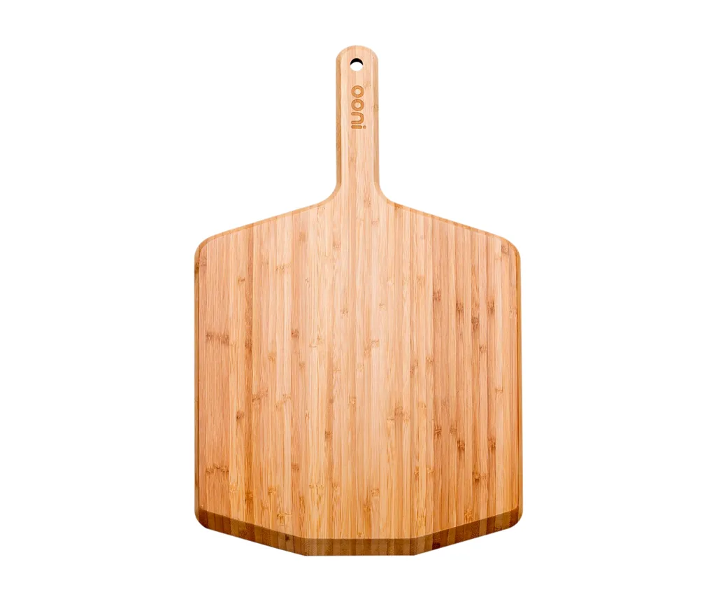 Bamboo pizza peel and serving board