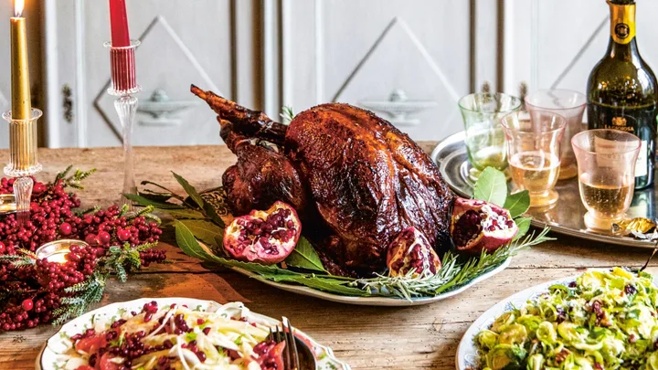 Pomegranate-glazed turkey