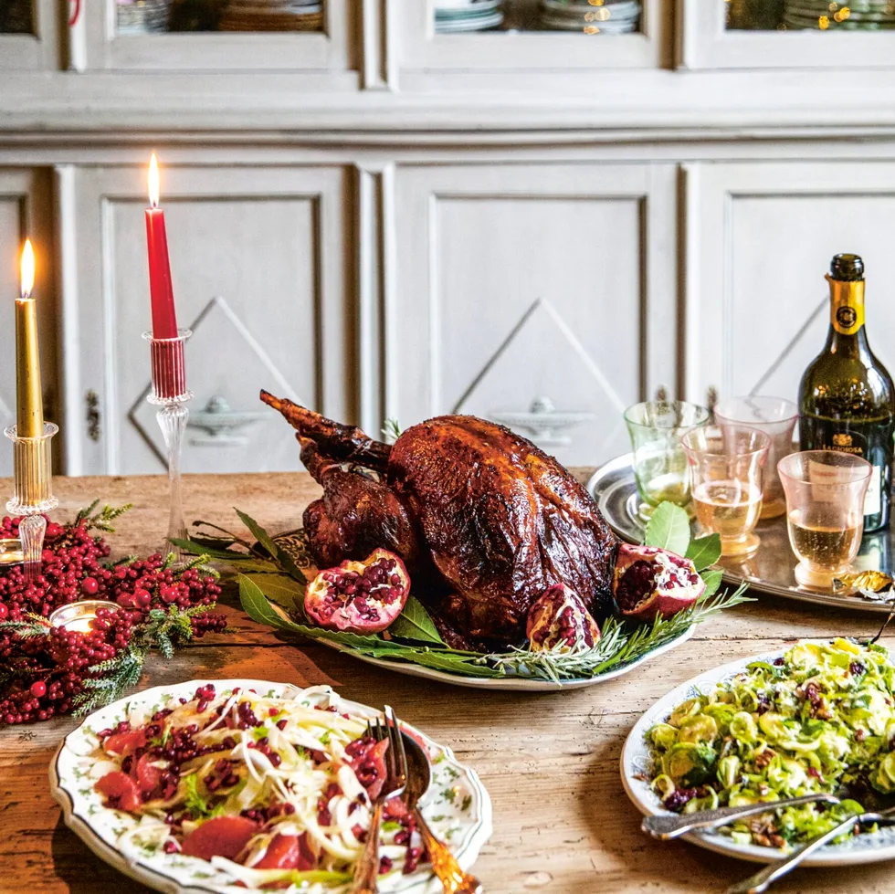 Pomegranate-glazed turkey