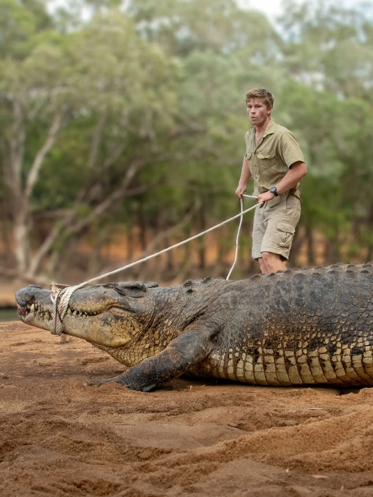Robert Irwin home Australia zoo crocodile