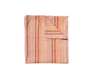 Stripe orange fitted sheet