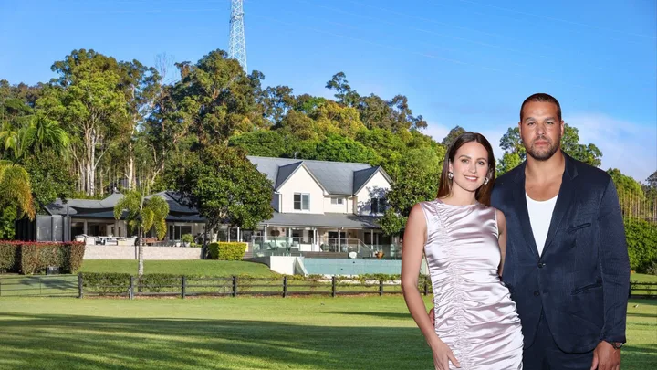 Jesinta and Buddy Franklin's home with them inset
