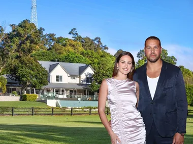 Jesinta and Buddy Franklin's home with them inset