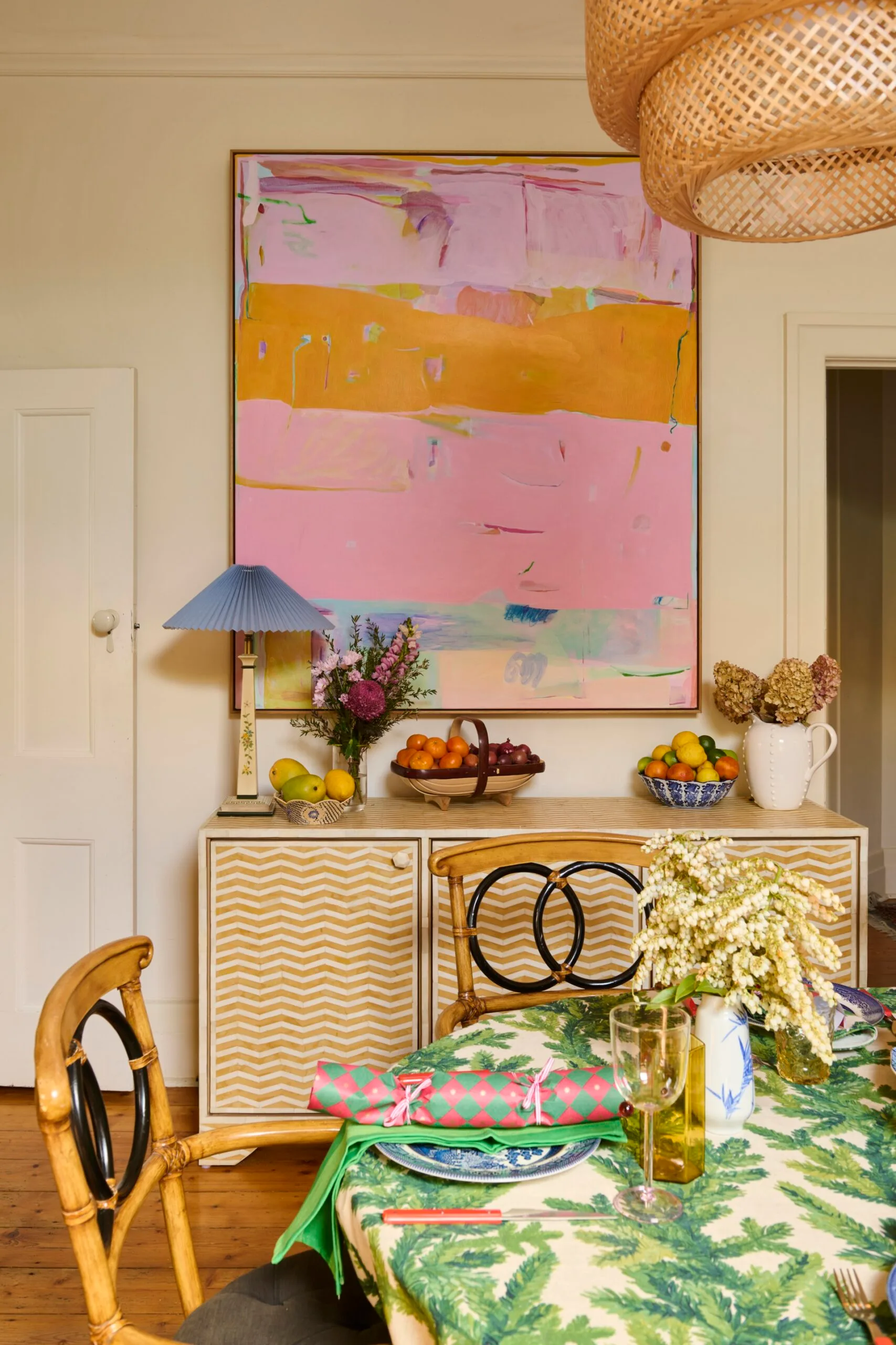 Jess Nguyen's Christmas dining table.