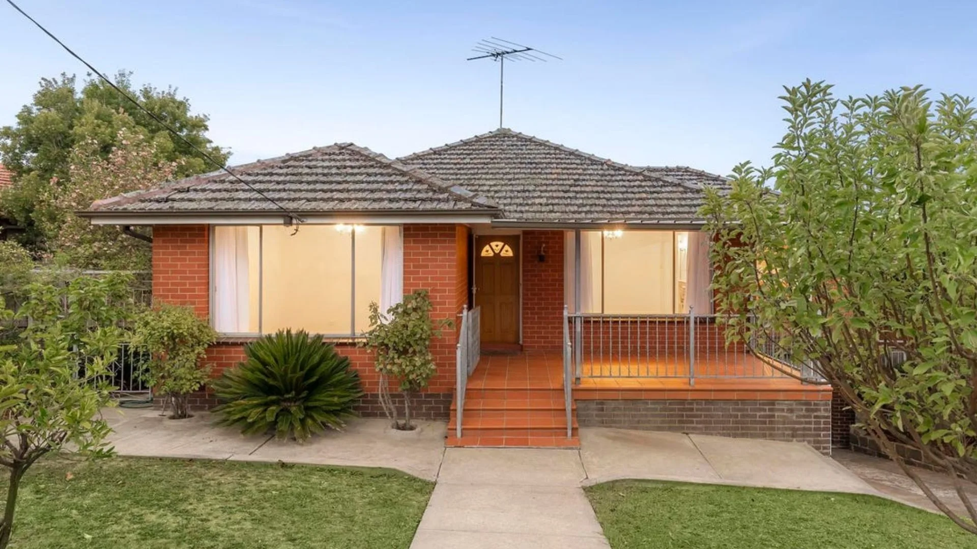 the original red brick exterior of the single storey my reno rules house in bulleen victoria