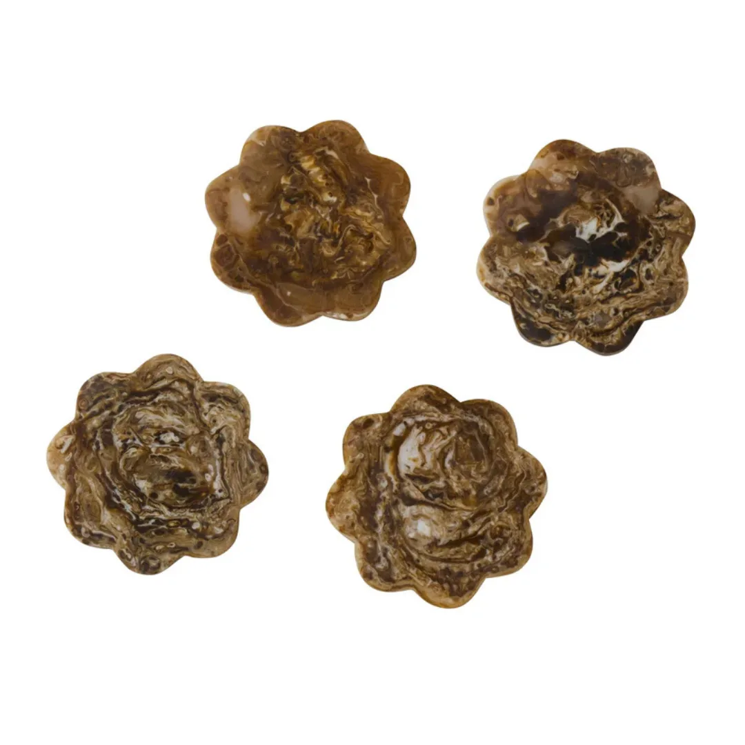 Poppi Scallop Coasters Set of 4 Tortoiseshell Earth Toned Interiors Interior design trends 2026