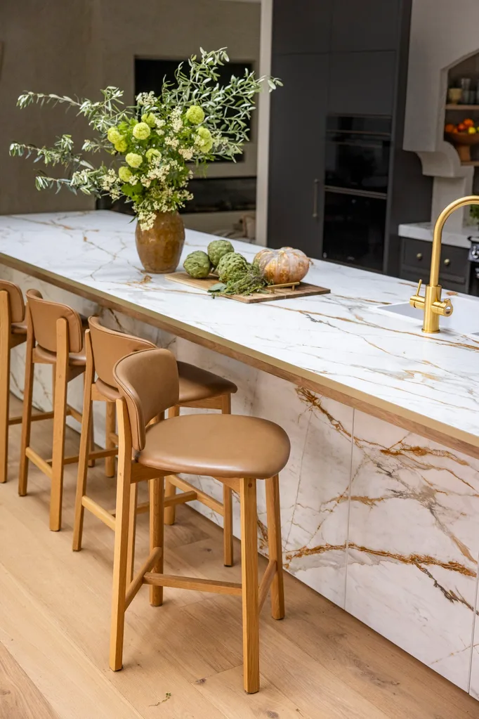 Rachel and Ryan's kitchen benchtop in their holiday house.