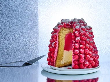 Raspberry limoncello bomb