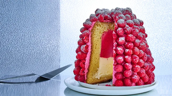 Raspberry limoncello bomb