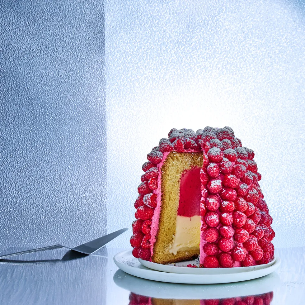 Raspberry limoncello bomb