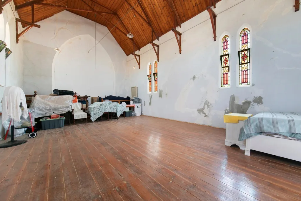 The Block contestant Mat bought church glass windows