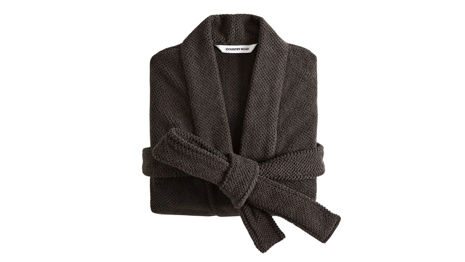 A black bath robe